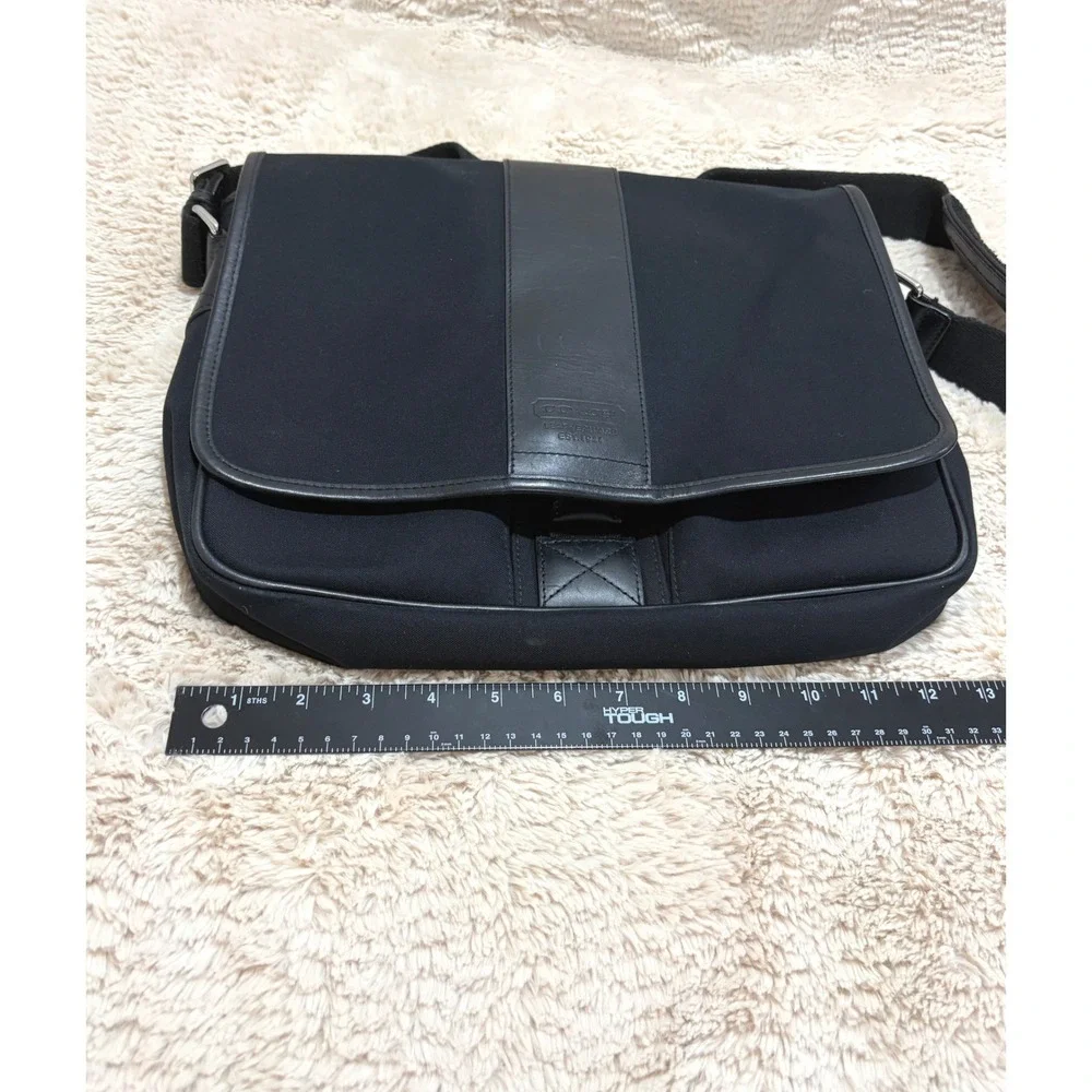 VINTAGE Coach Black Transatlantic Commuter Messenger Laptop Bag Style 6411 Y2K